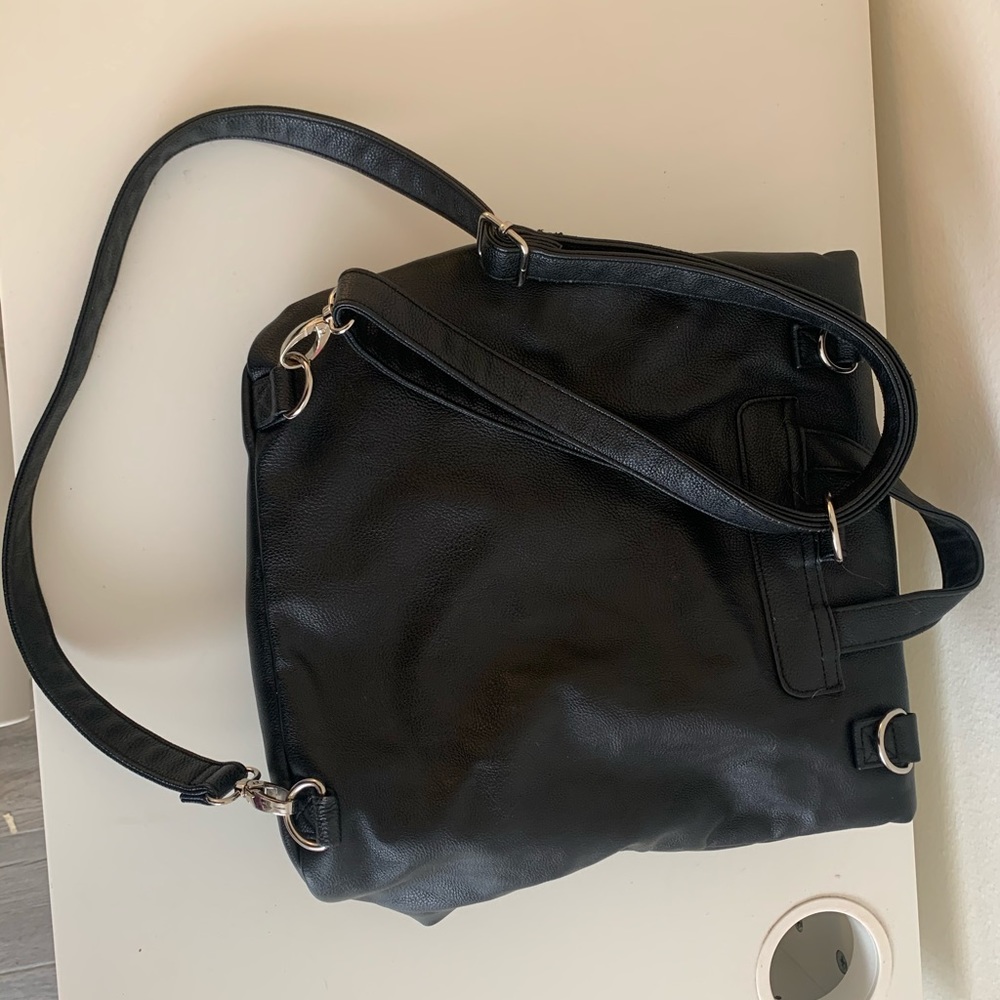 Black mossimo backpack with silver detailing